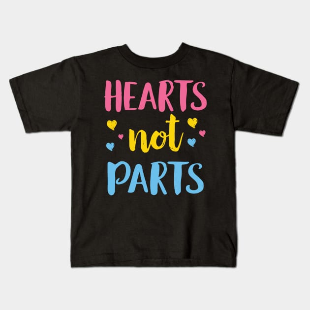 Hearts Not Parts Kids T-Shirt by Eugenex